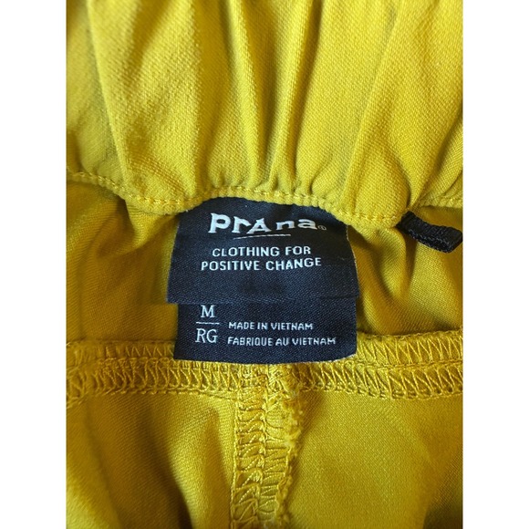 prAna Stretch Zion Elastic Waist Cargo Yellow Pants Belted Jogger Gorpcore - Picture 3 of 9